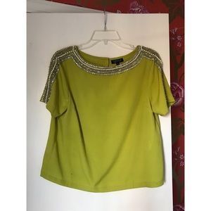 Bedazzled TopShop shirt with button back